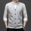 Men Autumn Sleeveless Single Breasted Pullover Vests Knitted Work Sweater