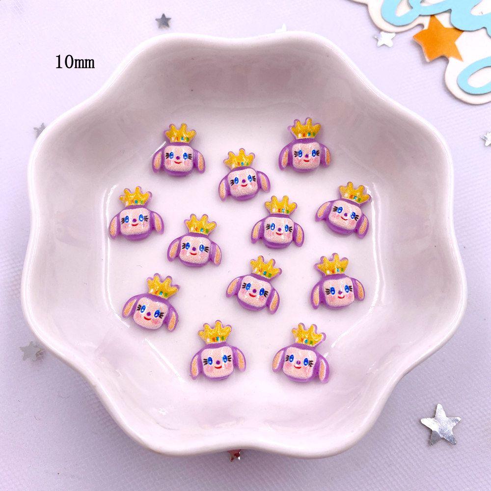 50pcs Colorful Mini Painted Cartoon Monkey Rabbit Nail Art Flat Back Rhinestone Figurines Scrapbook DIY Decor Crafts Accessories