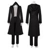 Аниме Атака Титанов Косплей Jaeger Eren Косплей Костюм Последний сезон Униформа Черное пальто Аниме Женщины Мужчины Хэллоуин Карнавал