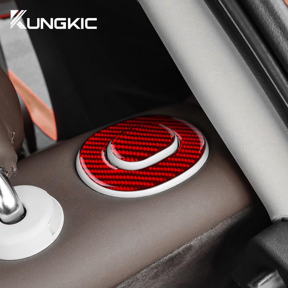Настоящая мягкая карбоновая наклейка для Fiat 500 2008 2009 2010 2011 2012 2013 2014 2015 Аксессуары для складной панели заднего сиденья автомобиля