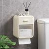 Household Tissue Box Wall Mounted Restroom Bathroom Tissue Storage Box No Punching Required
