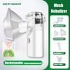 Portable Nebulizer Mini Handheld Machine for Kids Adult Cool Mist Steam Mesh Inhalers for Breathing Problems Travel or Home Use