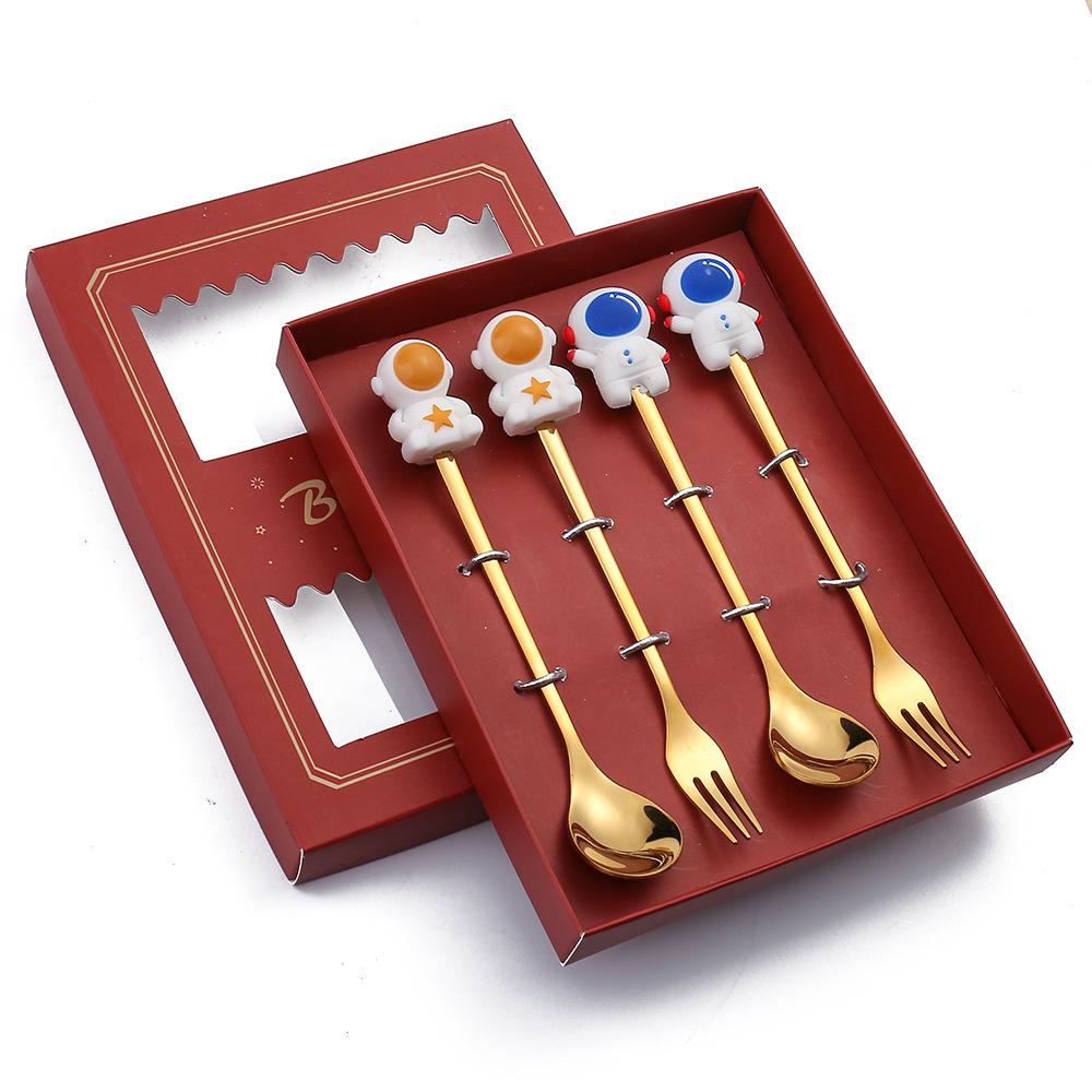 HANYANG 410 Stainless Steel Cutlery Home Hotel Use Cute Spoon Fork Western Cutlery