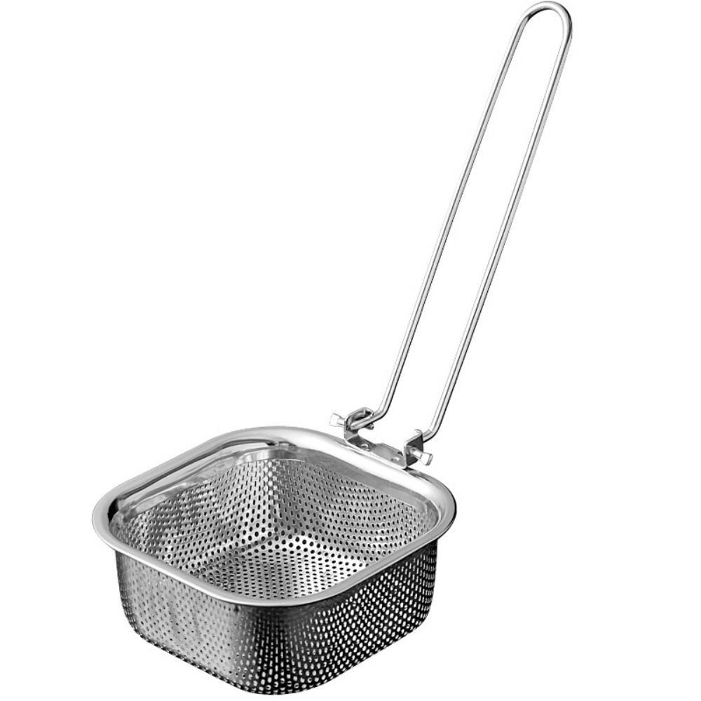 Cooking Utensils Mesh Strainer Spoon Korean Noodles Scoop Stainless Steel Hot Pot Strainer Mesh Long Handle Frying Filter Basket