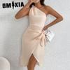 Женские летние темпераментные сексуальные облегающие платья с косыми плечами