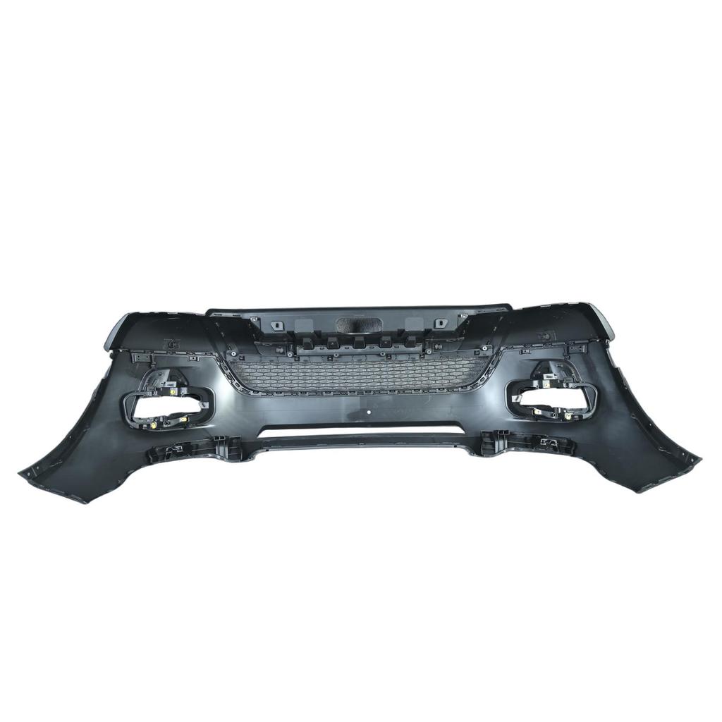 Совместимый передний бампер с парктрониками и омывателями для Land Rover Discovery Sport L550 - Черная изогнутая полоса