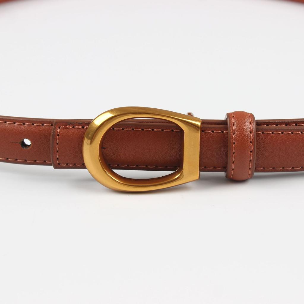 Женский кожаный тонкий ремень Декоративный пояс для рубашки с платьем или костюмом (2 см 8 цветов на выбор)