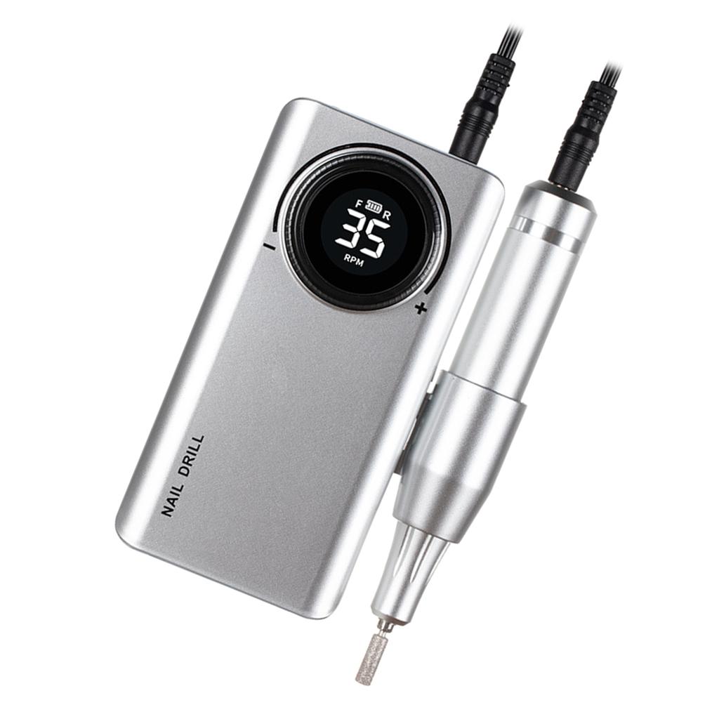 Профессиональная электрическая машинка для маникюра и педикюра 0-35000 об/мин для акриловых ногтей с 6 насадками для домашнего использования