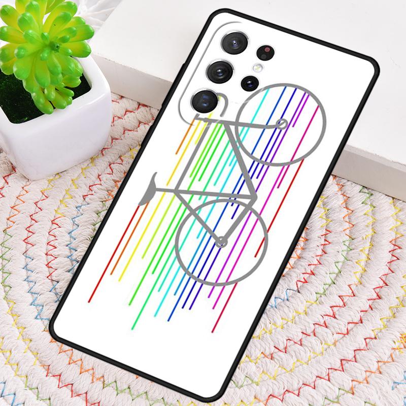 Mountain Bike Cycling art Silicone Phone Case For Samsung Galaxy note 10 pro S26 S25 S24 S23 S22 S21 Plus S25Ultra Capa Cover