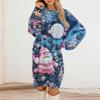 Women's Round Neck Casual Long Sleeve Plush Dresses