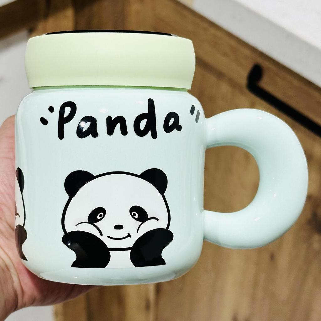 Маленькая подарочная керамическая кружка, бытовая кружка с крышкой для девочек, дорогая кружка для воды с рисунком, милая кружка, сувенирный подарок