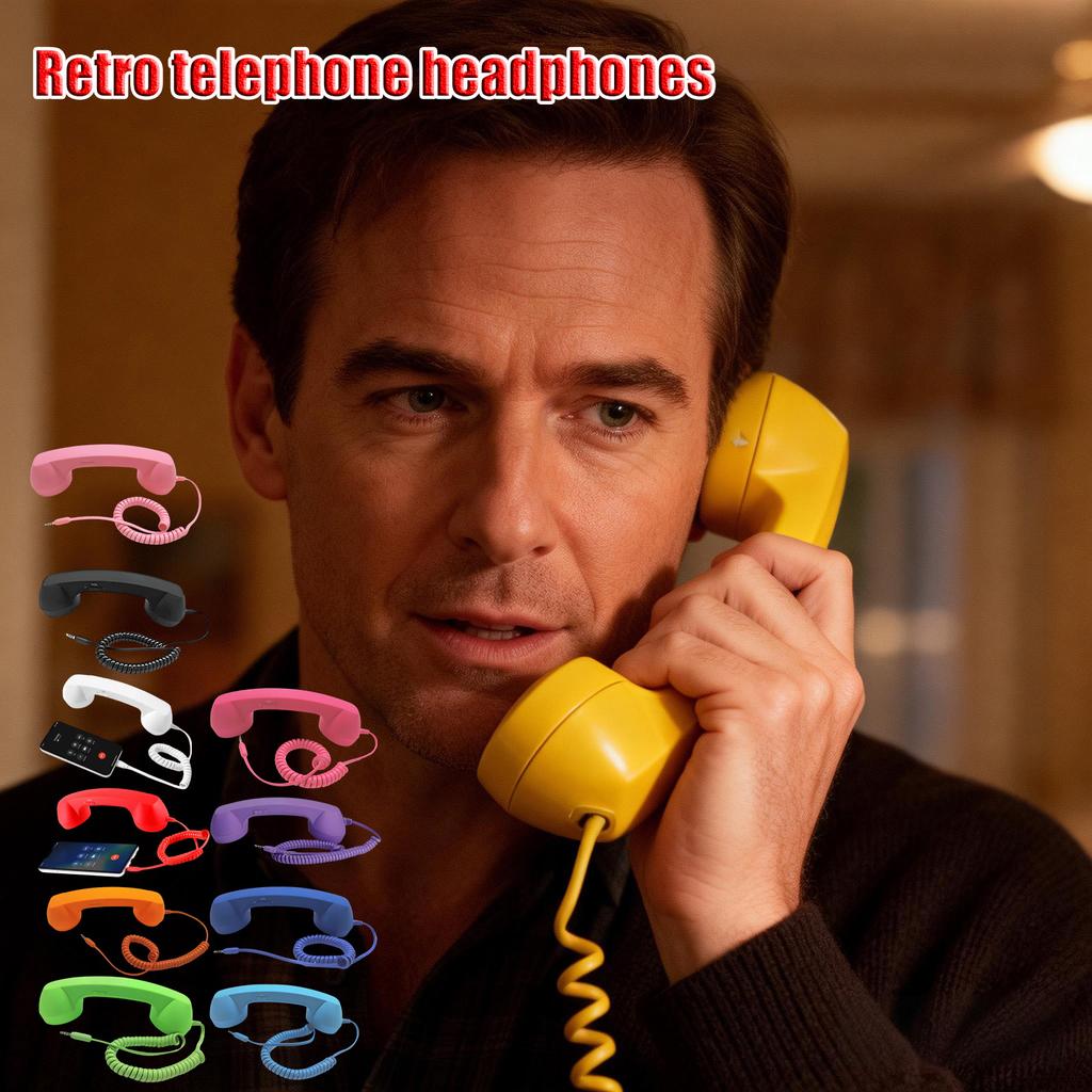 3. Разъем 5 мм - Наушники для ретро-телефона Vintage Select - Динамик для мобильного телефона - Подарок на праздник