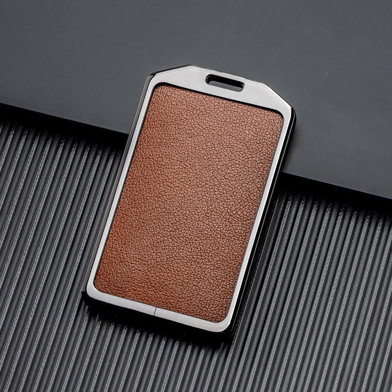 Кожаный чехол для ключа автомобиля с хорошим сигналом для Xiaopeng P7 G9 G3 P5 - Металлический, полная защита, двусторонняя защита