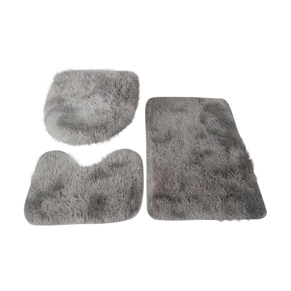 Мягкий коврик из ультратонкого волокна для ванной, набор из 3 штук, плюшевый коврик для ванной, чехол на сиденье для унитаза, впитывающий коврик для ванной, машинная стирка