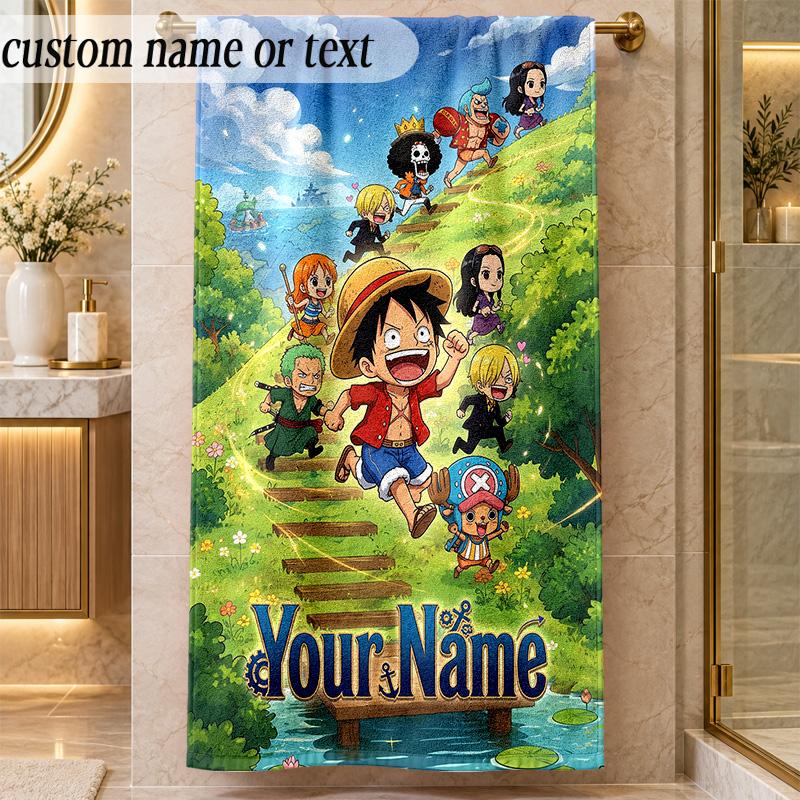 Beach TowelOne Piece Custom Name Text Personalized Soft Towel for Beach Pool Indoor Home Decor Gift