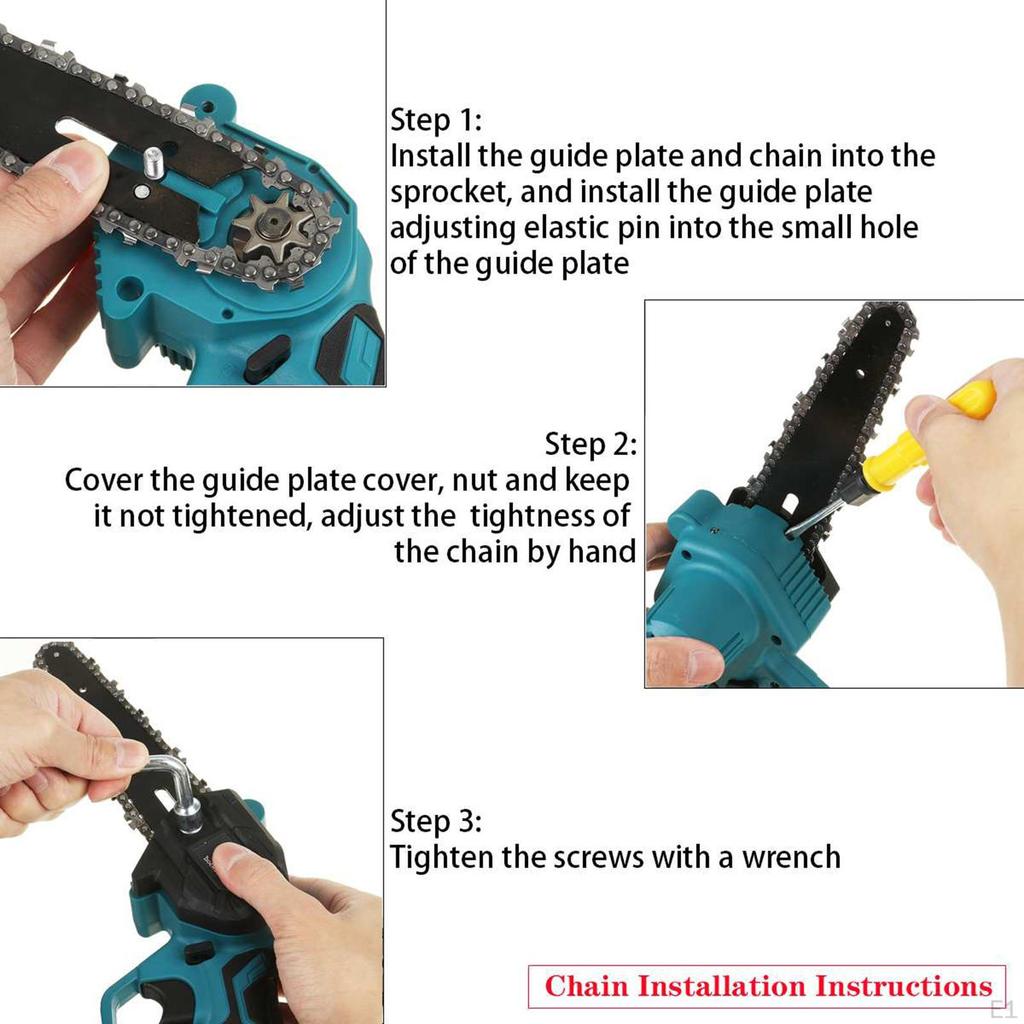 Ручная 6-дюймовая электрическая пила для обрезки обрезки мощностью 1200 Вт с батарейным питанием