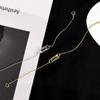 S925 Sterling Silver Gold-plated Paper Clip Bracelet for Women Ins Cool Style Niche Simple Pin Hand Jewelry for Women