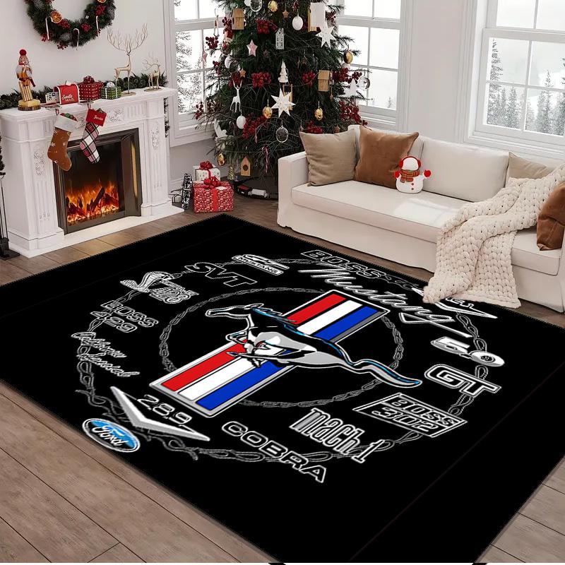 Mustang Rug Area rug for Livingroom, Bedroom, Palyroom, Chair Rug, Office Rug, Floor mat, Large Size Fan Christmas Birthday gift