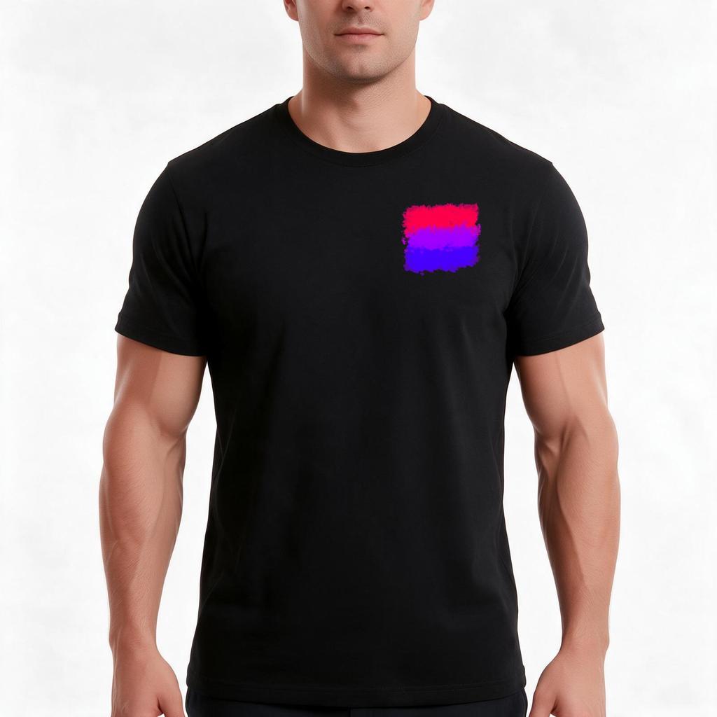 Bisexual Flag Tshirt Summer Casual Cotton Tee Oversized Streetwear Tops Vintage Graphic Print Loose Fit Short Sleeve