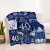 Happy 40th Birthday Celebration Flannel Blanket-Soft and Suitable for Sofas,Beds,Offices,Travel,All Seasons,Great Gift for Holidays and Birthdays.