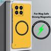 Безрамочный тонкий магнитный чехол For Magsafe для Redmi Mi 14 13 12 11 10 Pro Ultra K70 K60 K50 Беспроводная зарядка Матовый тонкий чехол