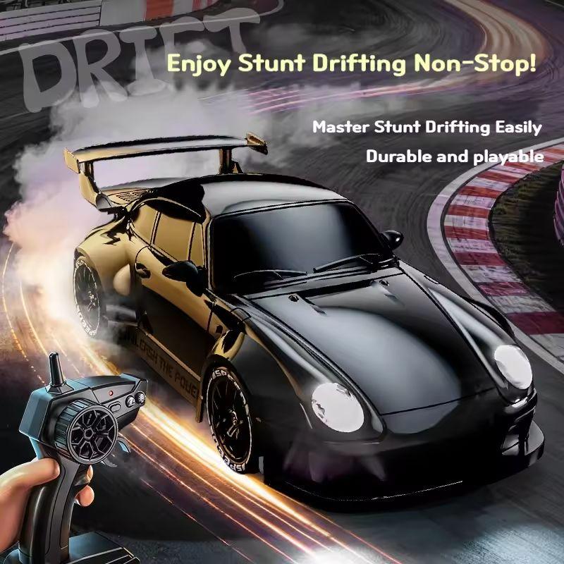 4WD RC Drift Car With LED Light 2.4G Radio 20KM/h High Speed Remote Control Racing Cars Vehicle Model Toy Gift for Boy Girl Kid