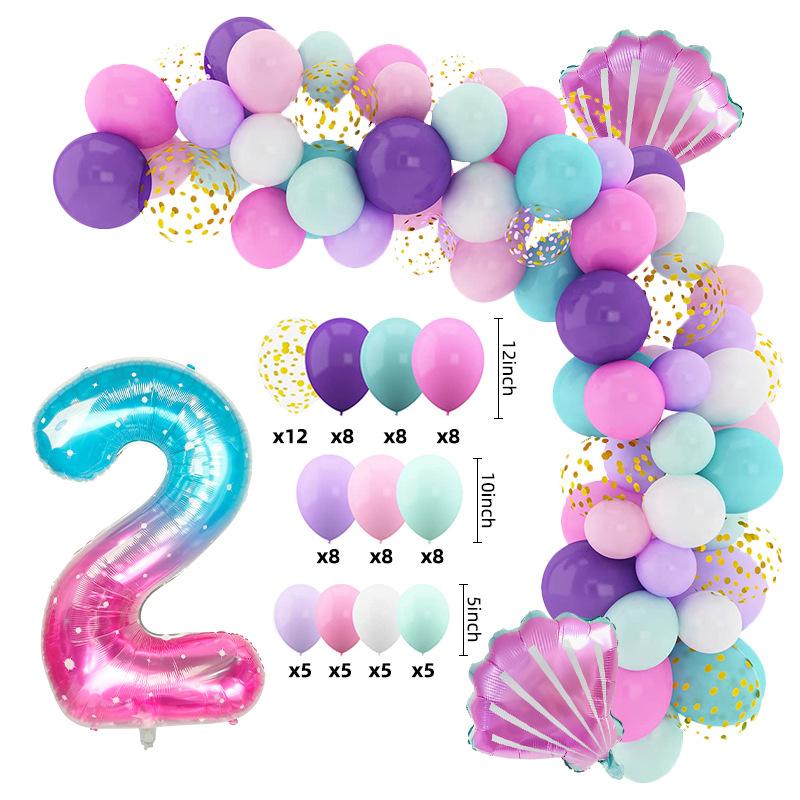 Balloon chain set 12 inch mermaid tail balloon latex balloon birthday party decoration balloon