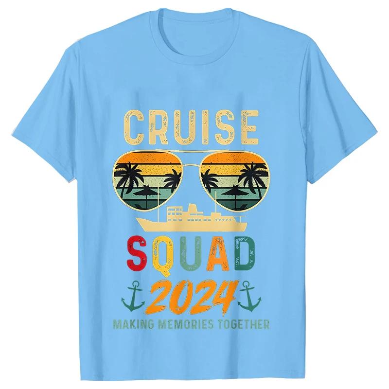 Cruise Squad 2024 Unisex T Shirt Family Vacation Matching Group Summer Tees Fashion Graphic Y2k Tops Women Aesthetic Clothing
