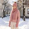 Soft Acrylic Cold Weather Gear Winter Hat Scarf Gloves Set, Knitted Pom Warm Thermal Full Coverage Warmth Set Gloves, Solid Color Cozy Knit