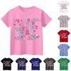 Детская повседневная футболка с короткими рукавами и круглым вырезом с принтом, модная