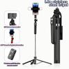 Tripod Bluetooth Selfie Stick With LED Lamp Selfie Stick Stand  Vlog Photography