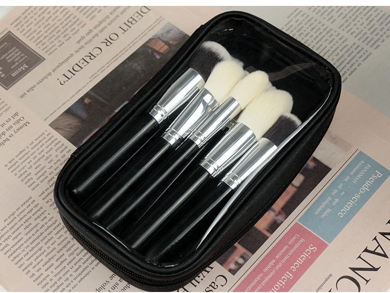 Набор из 15 профессиональных кистей для макияжа с шерстью животных для визажистов