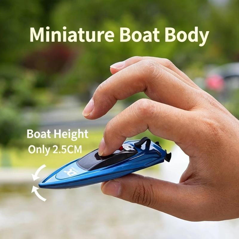 2.4GHz Mini Remote Control RC Boat, 360° Rotation Fast RC Boat Toy for Pools & Lakes, Battery Powered Pool Water Toy for Kid, Ideal Gift
