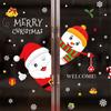 Holiday Scene Xmas Decoration Wall Sticker Home Decals Christmas Window Stickers Santa Claus