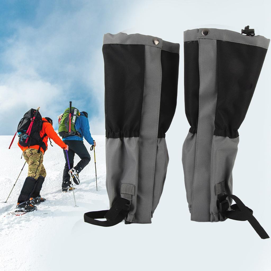 1 Pair Outdoor Waterproof Sports Climbing Hiking Legging Gaiters Shoe Boots Cover Black
