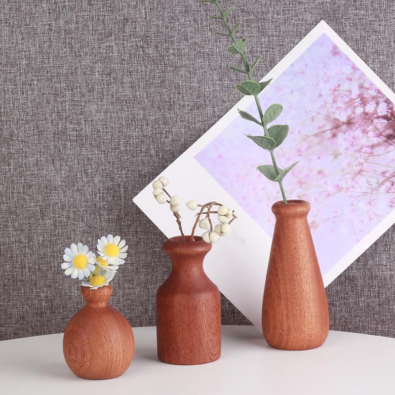 1 шт. деревянная ваза, украшение для дома, цветочный горшок, минимализм, композиция из растений, бутылка для хранения цветов, скандинавский настольный орнамент