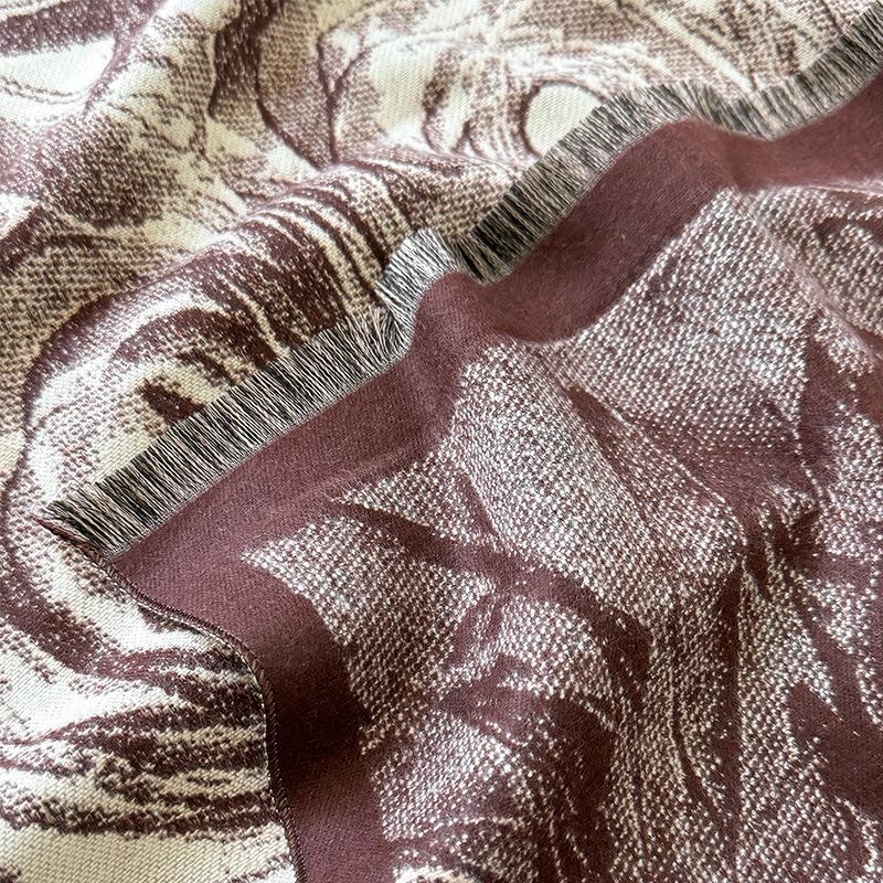 Imitation Cashmere Flowers Elegant Temperament Printed Scarf Scarf Scarf Outer Cape Travel Warm Cape