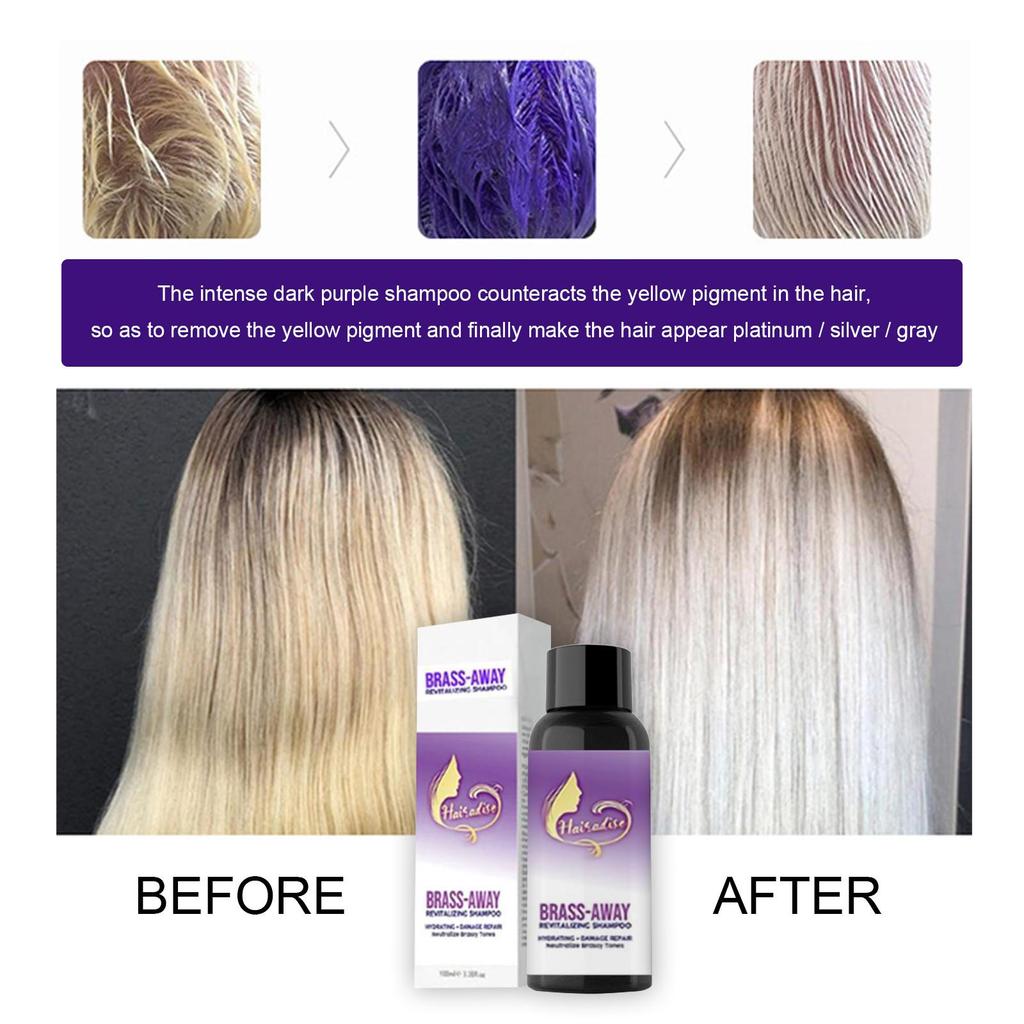 Шампунь Brass-корректор Фиолетовый отбеливается и становится серым после окрашивания 30мл