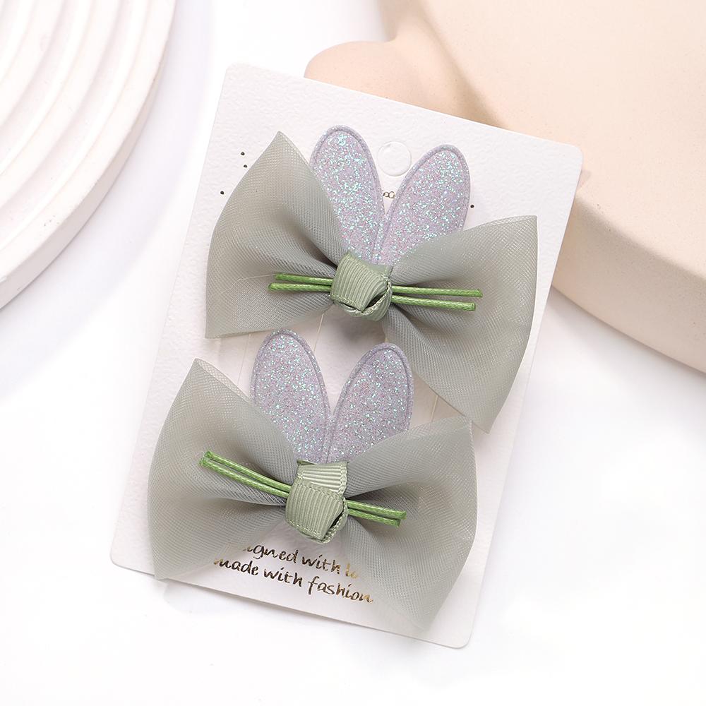 2pcs/set Lovely Lace Bows Hair Clips for Girls Sweet Solid Color Gauze Clip Soft Hairpins Pink Princess Kids Hair Accessories