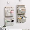 Wall Mounted Storage Bag Multiple Pockets Bedside Organizer Portable Debris Storage Basket Home