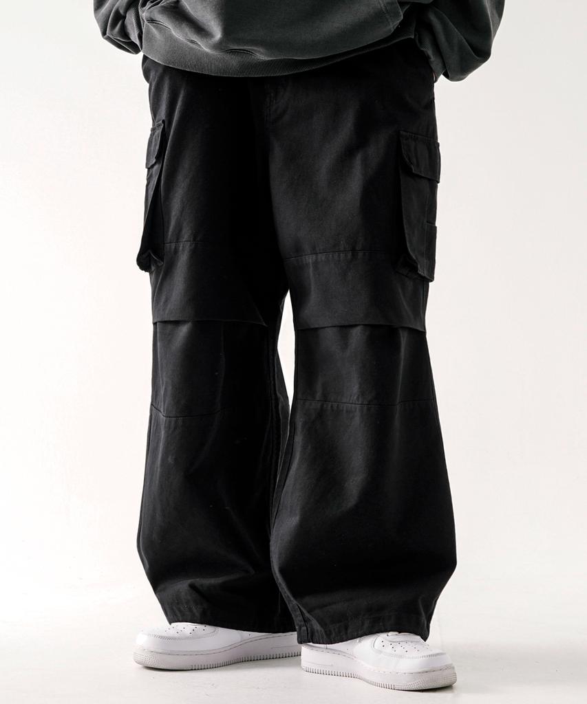 EZKATON Staff Cargo Pants Black Kmlp6726