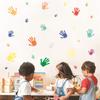 Colorful Palm Print Wall Stickers Kindergarten Background Wall Creative Graffiti Decoration Self-adhesive PVC Stickers
