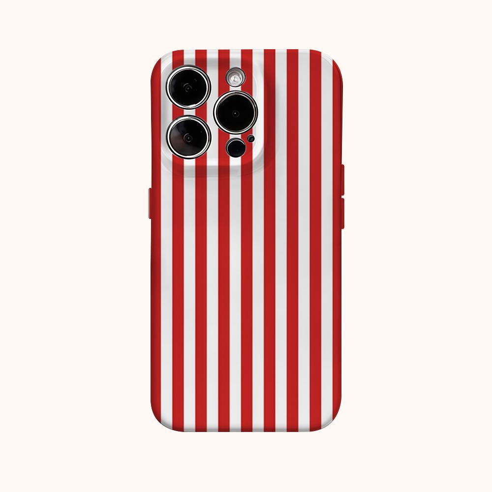 Рождественский полосатый чехол для телефона красный с белым для IPhone 16 15 14 13 12 11 X XS XR XSMAX 7 8 Pro Max Plus Двухслойная задняя крышка