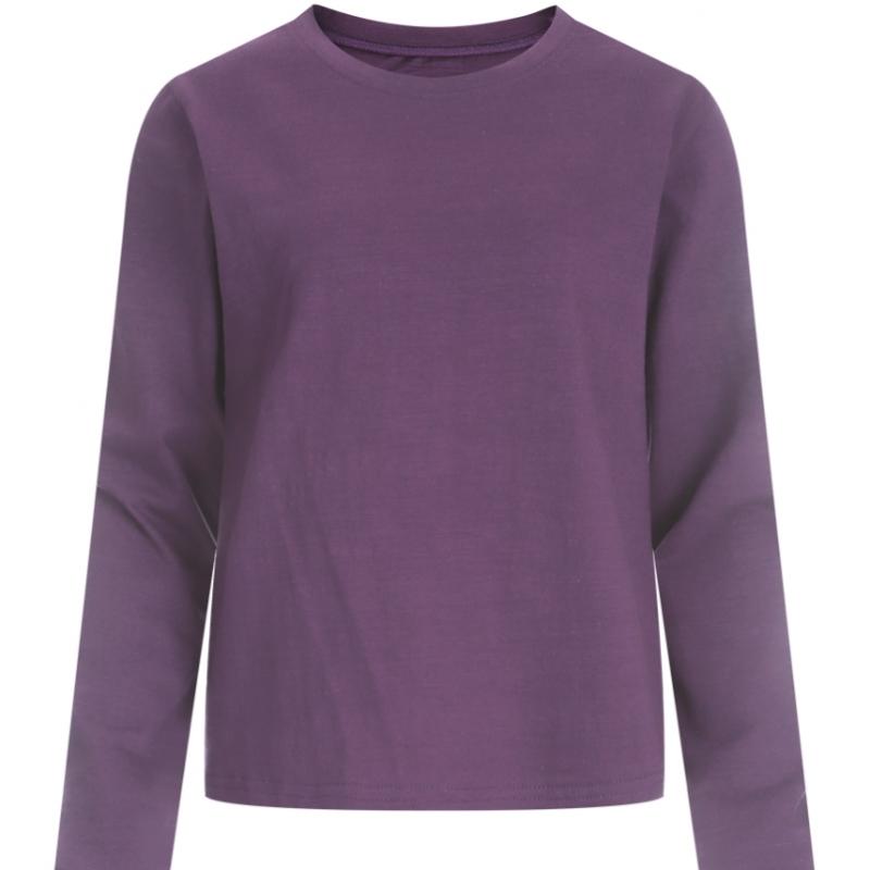 Shop Women Basic Semi Crop Round Neck Long Sleeve T shirT Dai Wsh 1153 Green