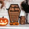 Halloween Countdown Calendar Wooden Sign for Decoration