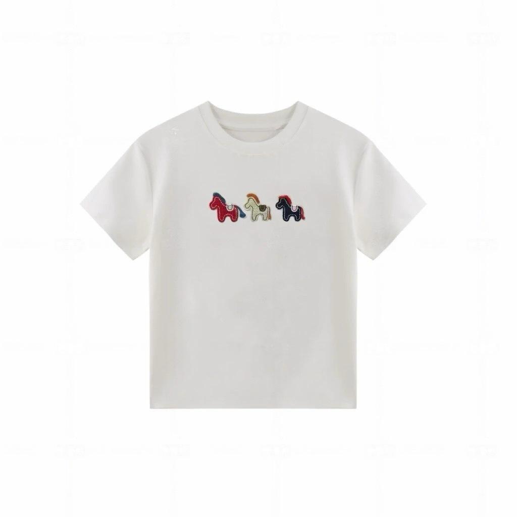 2026 New Year Early Spring Women's Faux Cashmere Loose Fit T-shirt with Horse Embroidery