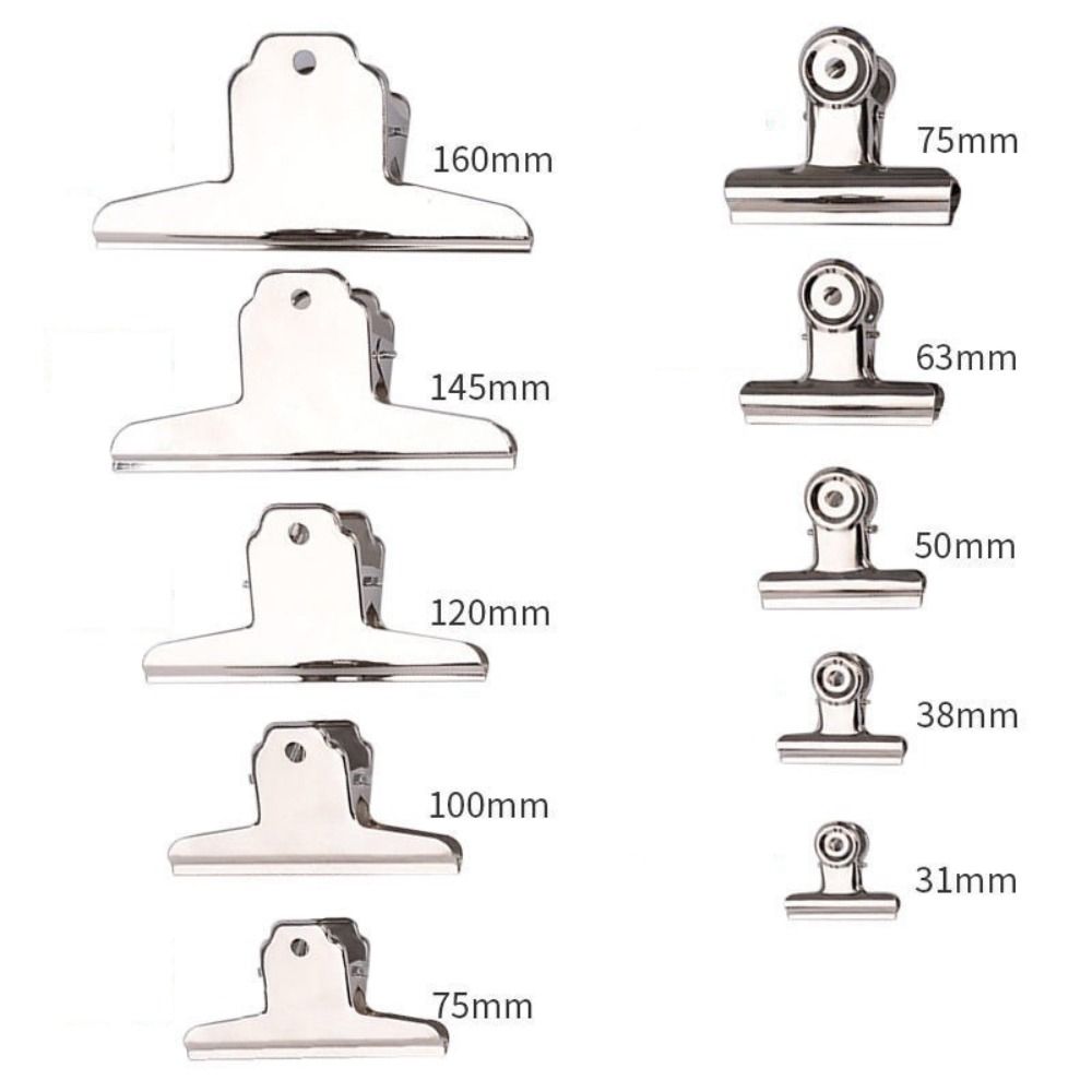Universal Mountain Shaped Clip Stainless Steel Bill Clip Multifunctional Clamp  School Office