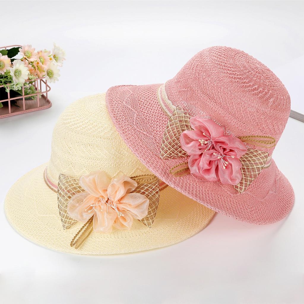 Ladies' Sun Hat, Outdoor Flower Sun Hat, Seaside Beach Basin Hat