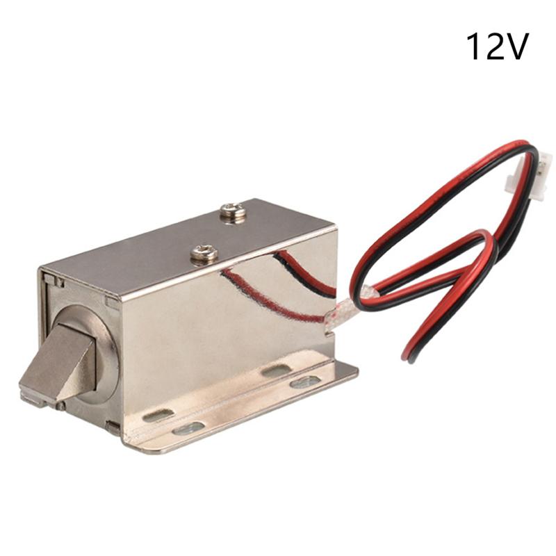 12V DC Mini 2728 Solenoid Lock - Electromagnetic Control Cabinet/Drawer Lock, Intelligent Auto Lock for Home Improvement