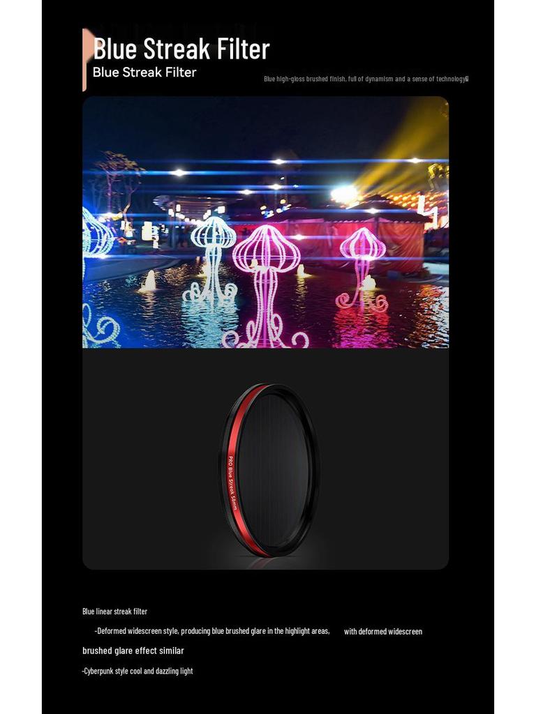 58mm iPhone Photography Filter Set: HD CPL, Starburst, Black Soft, Gold, Blue, ND